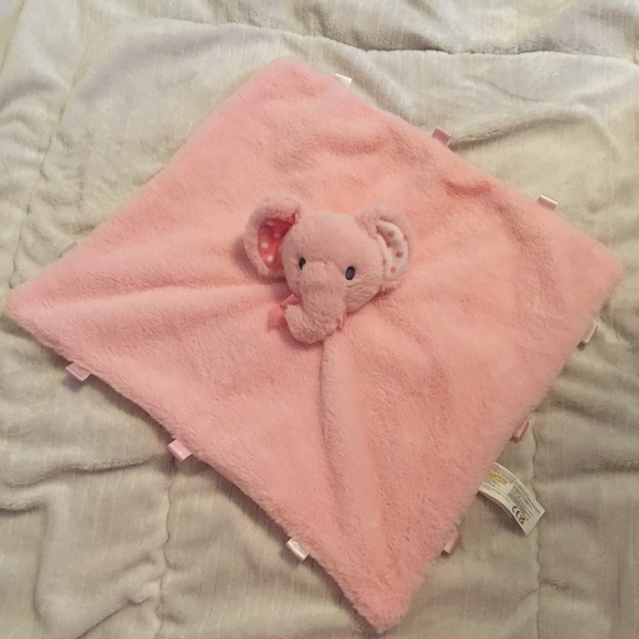 Kellytoy Pink Elephant Tags Baby Rattle Plush Security Blanket Lovey - Picture 2 of 5